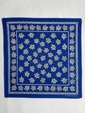 Edelweiss Bandana Scarf, Austrian Floral Square Scarf, Trachten Dirndl Neck Scarf, Oktoberfest Blue Headband, Bavarian Tyrol Alpen Bandana