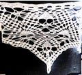 White crochet skull scarf – Gothic skull scarf – Handmade rock scarf