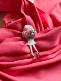 Scarf Pink. Scarf with Pin. Wool Shawl Warm Wrap. Large Scarf Soft Pashmina Women's Accessories