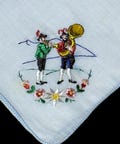 Vintage Hand Embroidered 8.5" German Austrian Musicians**#8