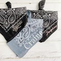 Custom Neckerchief, Gothic Headscarf, Bachelorette Party Bridal Headband, Bridesmaid Gift,Bag Bandana,Cowboy Western Bandana,Vintage Bandana