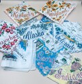 Vintage State Souvenir Handkerchiefs - Choose from 20 Different States in my store - Colorful Floral Hankies - 1950s Travel Collectibles