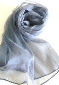 Multi-color Oblong 100% Silk Chiffon Sheer Scarf Belt Hand Rolled Edges Solid Color For Women Gift Holidays