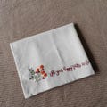 Embroidered Wedding Handkerchief – For Your Happy Tears Hanky, Bride Gift, Mother of the Bride Keepsake, Handmade Wedding Gift