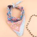 Organic Cotton Bandana: Boho Hand Block Printed Scarf, Hair/Neck Wrap