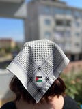 Keffiyeh  Palestinian Bandana Cultural Heritage Scarf  Palestinian Flag Colors Traditional Patterned Headscarf Pride Gift Satin Bandana