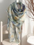 Luxury Wool Shawl Wrap, For Women, Ultra-Light 100% Merino Scarf for Her, Elegant Summer Shawl, Hijab, Bandana & Travel Wrap
