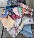 Vintage Hankies Lot of 17 ~ Some Perfect and Unused ~ Everyday Use or Up-Scale ~ Floral Tatting Irish Linen Swiss Embroidered Round Crochet