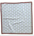 Vintage 1970s Gucci Scarf Cotton Print Horsebit Equestrian Pattern