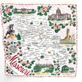 Vintage Hankie Missouri State Handkerchief, Show Me State