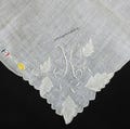 K Monogram Vintage Hanky Madeira Applique White on White Linen Unused NWT, Elegant Wedding Handkerchief, Something Old Gift Letter K