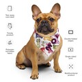 Personalized Dog Bandana – Colorful Bone Print Pet Scarf with Custom Name – Cute Accessory for Dogs & Puppies