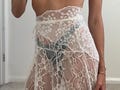 Brand-new lace head scarf, bandanna belt scarf