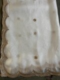 Organza Embroidery visocose cutwork dupatta