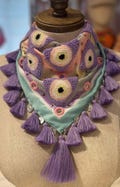 Handmade scarf bandana, A kerchief, necktie, head piece, head cover, head bandana, wild rag