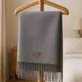 Custom Name Scarf, Personalized Embroidered Winter Scarf, Oversized Cozy Woven Acrylic Wrap, Couple Matching Scarf Gift, Husband Xmas Gift
