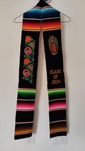 Floral & Virgen Mexican Graduation Stole