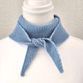 Light Blue Handknit Sophie Scarf V1 | Small Knitted Scarf | Handmade Gift | Knitted Neck Scarf Wool Acrylic Blend | Sky Blue Scarf