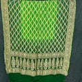 Two Toned Green Banarasi Bandhani Dupatta - 80 grams pure Georgette - Handwoven