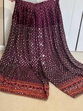 Purple Colorful free size with mirrorwork very heavy sharara