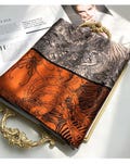 Jungle breath 100% mulberry silk  110*110cm satin square scarf shawl