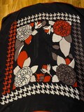 Country Casuals Navy Red And White    Scarf Square,  Vintage Scarf