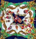 Vintage Bob Mackie Hot Air Balloon Silk LARGE Scarf 1980's