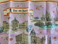 Das alte Berlin Famous Building Unter Den Linden, Reichstag, Close, Schlossbrucke Und Dum Hankie Purple and Orange Souvenir