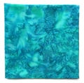 Bright Turquoise Cotton Batik Handkerchief, Aquamarine, 14" Pocket Square, Hand Dyed Mottled Hankies, Weddings, Everyday Use, Gifts for Her