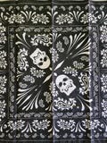 Skull Pattern Black and White Bandana 22 Inch