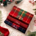 Custom Christmas Scarf Personalised Women luxury Scarf Embroidered Initials Winter Wedding Family party 25090303