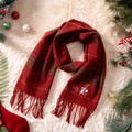 Custom Christmas Scarf Personalised Women Scarf Embroidered your own text 25090302