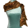 Vintage velvet lined chiffon neck scarf and wrap