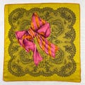 Vintage Lanvin Handkerchief Retro Cotton Handkerchief Colorful Vintage Hanky Vintage Floral Handkerchief Headscarf Bandana