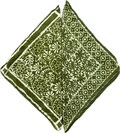 Green Color Bandana Set OF 2 , Cotton Bandana, Hand Block Bandana Print Bandana, Neck Scarf, Vintage Style Scarf For Hair, Neck Or Pet
