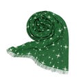 Christmas Green Scarf Lightweight Fringe Scarf Gift Retro Mid Century Modern Sparkles Design Accessories