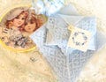 Something Blue Hankie and Lavender Scented Sachet Set, Vintage Blue Linen Bridal Hankie & Hankie Sachet, Engagement Gift, Bridal Shower Gift