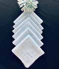 Vintage Heirloom Bridal Hankies, Classic Blue Linen Drawnwork Hankies, Bridal Party Gifts, Something Blue
