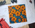 Aloha Hankdana: Bandana 22"x22" With Vibrant Flower Print, Cotton Handkerchief with Microfiber Corner