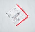 Vintage Handkerchief - Paris Souvenir Handkerchief, White Cotton with Red Border, Notre Dame and Other Sights