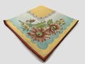 Vintage Yellow Printed Sunflower Ladies Hankie