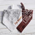 Custom Cowgirl Scarf,Personalized Embroidered Bandana,Western Cowboy,Paisley Bandana,Bachelorette Party Gift,Bridesmaid Gift,Vintage Bandana