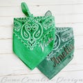 Custom Cowgirl Western, Vintage Bandana for Bridesmaid, Paisley Floral Square Scarf, Bachelorette Party Favor, Embroidered Bridesmaid Gift