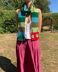 Hungry caterpillar inspired scarf | handmade crochet green scarf
