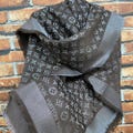 Vintage Louis Vuitton Shawl For women brown authentic 30percent Cashmere and 70percent Silk best to gift her