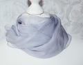 Scarf made of silk chiffon pastel blue silk scarf handmade