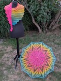 Parasol and shawl set - Pansexual Pride