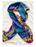 Colorful Vintage Silk Scarf, retro clothing
