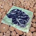 Mid Century Handkerchief with Black Cocker Spaniel Panel
