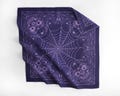 Spooky Purple Spider Skull Bandana, Unique Halloween Gift, Gothic 100% Cotton Wrap, Festival Hair Accessory, Dark Alternative Style